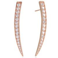 Sif Jakobs Ladies Rose Gold-Plated \'Pila Grande\' Graduated White Cubic Zirconia Earrings SJ-E1012-CZ(RG)