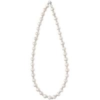 Silver 18.5inch White Freshwater Pearl Necklet GK-N3060W