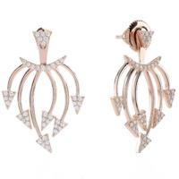 sif jakobs ladies rose gold plated panzano white cubic zirconia ear ja ...
