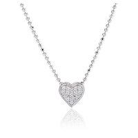 Sif Jakobs Silver and Cubic Zirconia Amore Heart Necklace