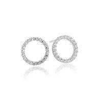 Sif Jakobs Silver and Cubic Zirconia Biella Uno Earrings