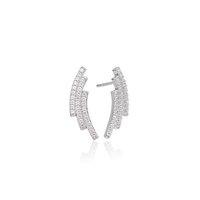 sif jakobs silver and cubic zirconia fucino tre earrings