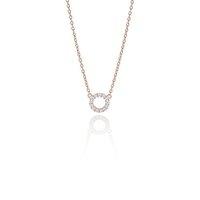Sif Jakobs Rose Gold Plated and Cubic Zirconia Biella Piccolo Circle Pendant