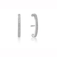 Sif Jakobs Silver and Cubic Zirconia Corte Lungo Earrings