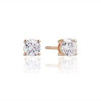 Sif Jakobs 18ct Rose Gold Plated and Cubic Zirconia Round Princess Earrings