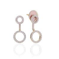 Sif Jakobs Rose Gold Plated and Cubic Zirconia Biella Due Ear Jackets