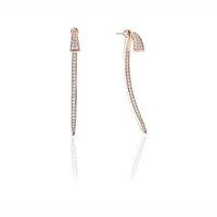 Sif Jakobs 18ct Rose Gold Plated and Cubic Zirconia Treviso Ear Jackets