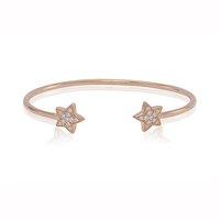 Sif Jakobs Atrani Rose Gold Plate Zirconia Pave Star Bangle