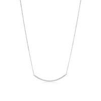 sif jakobs silver and cubic zirconia fucino bar necklace