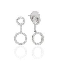 sif jakobs silver and cubic zirconia biella due ear jackets