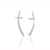 Sif Jakobs Amalfi Silver and Cubic Zirconia Left Ear Cuff