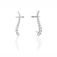 Sif Jakobs Silver and Cubic Zirconia Princess Uno Right Ear Cuff