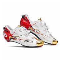 Sidi Shot Team Bahrain Carbon Cycling Shoes - White/Gold/Red - EU 43/UK 7.5