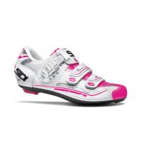 Sidi Genius 7 Women\'s Cycling Shoes - White/Pink Fluro - EU 39/UK 5