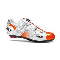 Sidi Kaos Carbon Cycling Shoes - White/Orange Fluo - EU 47/UK 10.5