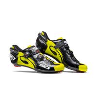 Sidi Wire Carbon Vernice Cycling Shoes - Black/Yellow Fluro - EU 48/UK 11.5