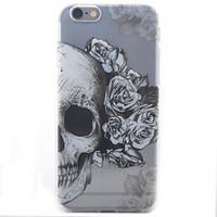 Skull Pattern Painted Transparent TPU Material Phone Case for iPhone 5c/5/5S/SE/6/6S/6 Plus/6S Plus