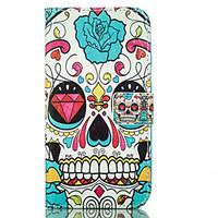 Skull PU Leather Wallet with Card Holder and Stand for Iphone 5 5s 5se 6 6s 6Plus 6sPlus