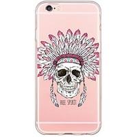 skull pattern soft ultra thin tpu back cover for iphone 6 plus6s65s5