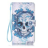 Skull Pattern PU Leather Lanyard phone Case For LG K7 LG LS775/STYLUS2