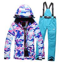 Ski Wear Ski/Snowboard Jackets / Clothing Sets/Suits Women\'s Winter Wear Polyester Camouflage Winter ClothingWaterproof / Thermal / Warm