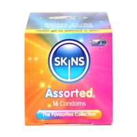 skins condoms assorted cube 16 condoms pack