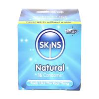 skins condoms natural cube pack 16 condoms