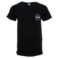 skatehut circle dot logo t shirt black