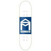 SK8 Mafia House Logo Double Dip Skateboard Deck - White 8.25\