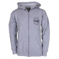 SkateHut Circle Dot Zip Hoodie - Grey