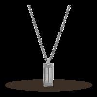 skagen box chain pendant necklace