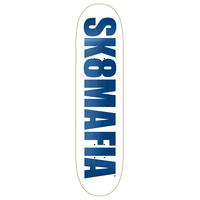 SK8 Mafia OG Logo White KO Skateboard Deck - Assorted Stains 8.12\