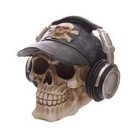 skull with headphones money box