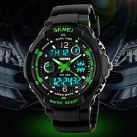 SKMEI Men\'s Watch Sport Watch Japanese Quartz Analog-Digital Watch Dual Time Zones Chronograph Calendar LCD Cool Watch Unique Watch Fashion Watch