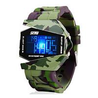 skmei mens watch camouflage military aircraft led multi function cool  ...