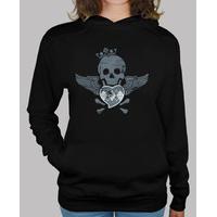 skull heart and wings