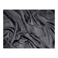 Skeleton Leaf Pleated Georgette Dress Fabric Black