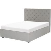 Skye double bed with storage, cool grey