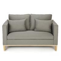 Sky 2 Seater Fabric Sofa Silver Blue