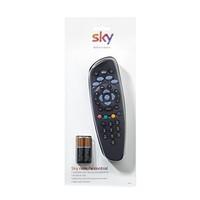 Sky Remote Control sealed in Official Sky Branded Retail Packaging, including Duracell Batteries and Manual SKY100