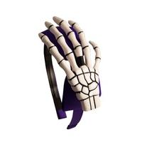 Skeleton Hand Alice Band Purple/White