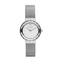Skagen Leanora ladies\' stone-set stainless steel mesh bracelet watch