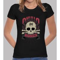 skulls and bones tshirt woman