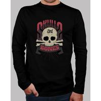 skulls and bones tshirt long sleeve men