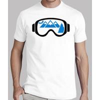 Ski goggles mountains