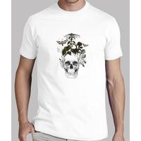 skull with flowers and animals