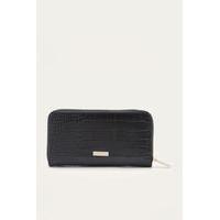 Skinnydip Black Faux Croc Purse, BLACK