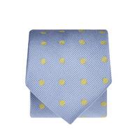 Sky With Yellow Dot 100% Silk Tie