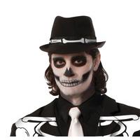 skeleton fedora halloween hat