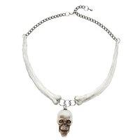skull bones necklace halloween jewellery for fancy dress costumes